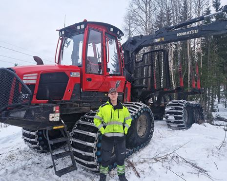 Melvin fick jobb på Sveaskog direkt efter utbildningen